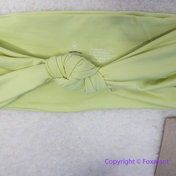 NEW Stone Fox Swim x Free People lele knotted bandeau bikini top, size S - Picture 3 of 6